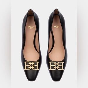 NIB Bally Evanca 85 Leather Black Pumps